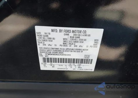 2018 Ford Explorer Xlt from USA, damaged, VIN 1FM5K8D82JGB50355